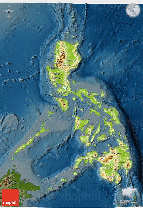 google earth topographic map philippines.